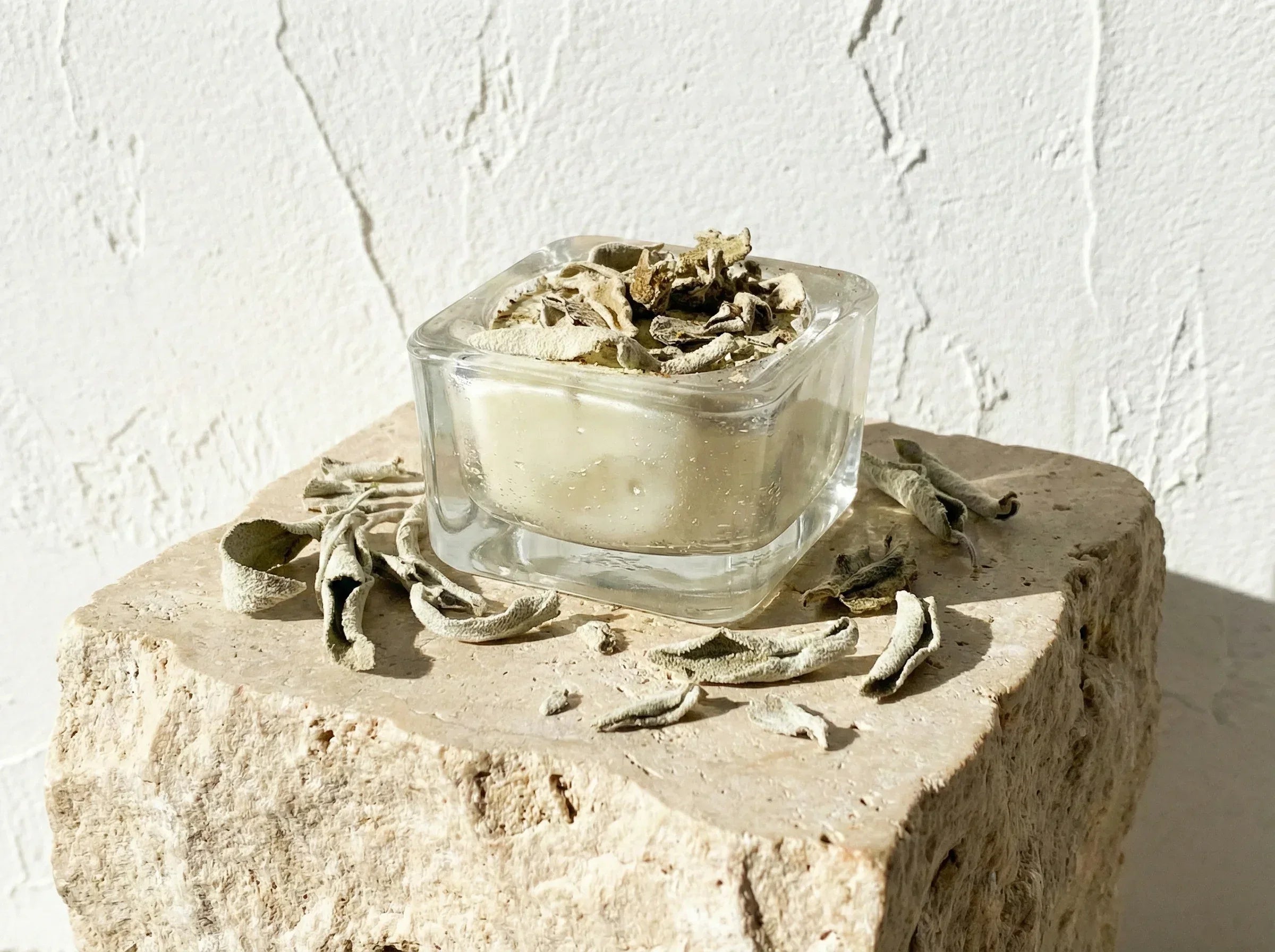 Bougie Verrine Sauge - Nettoyage Énergétique & Paix - Essences Agape 87573342