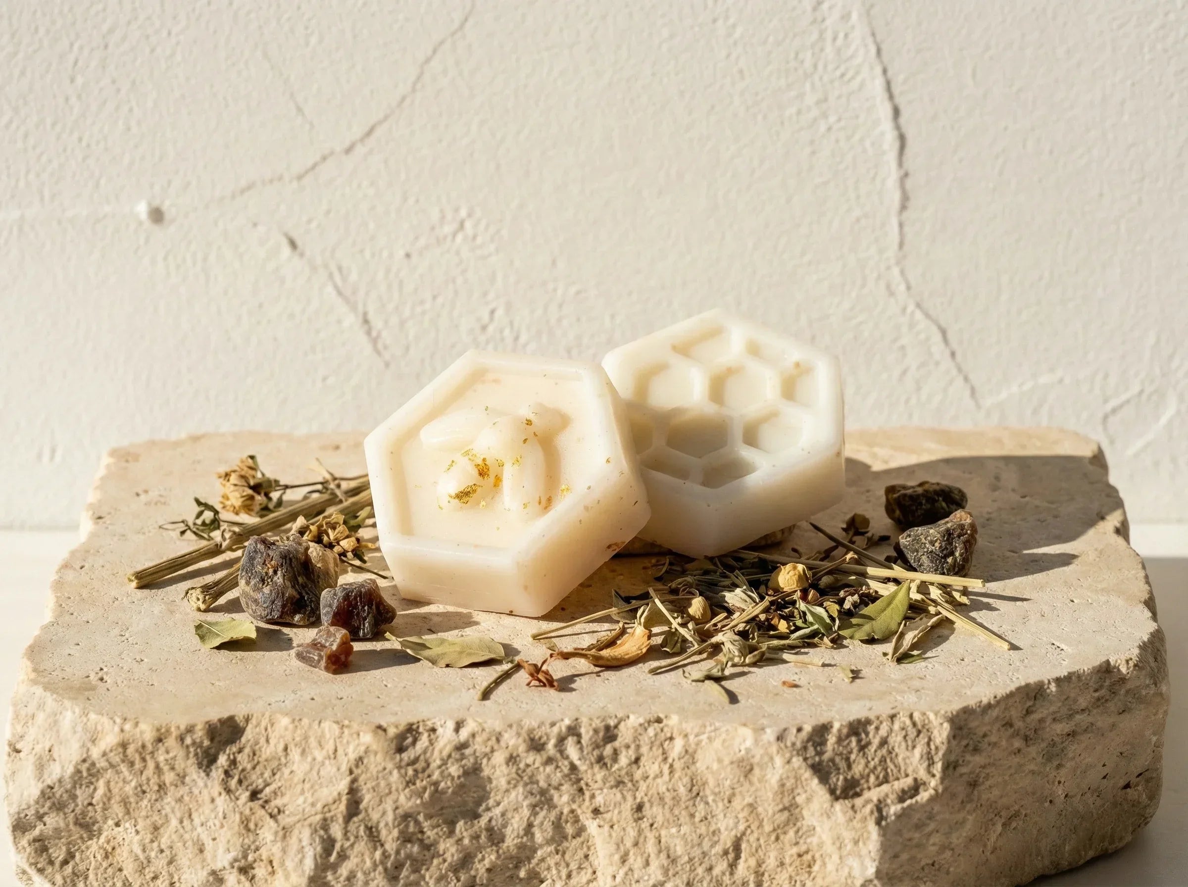 Bougie chauffe plat fondant Musc & Miel - Douceur & Or Liquide Pur - Essences Agape 4232284