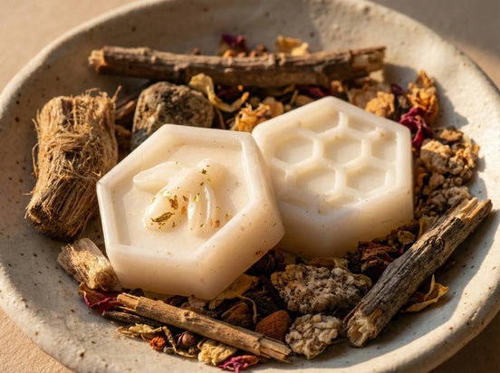 Bougie chauffe plat fondant Musc & Miel - Douceur & Or Liquide Pur - Essences Agape 23304842