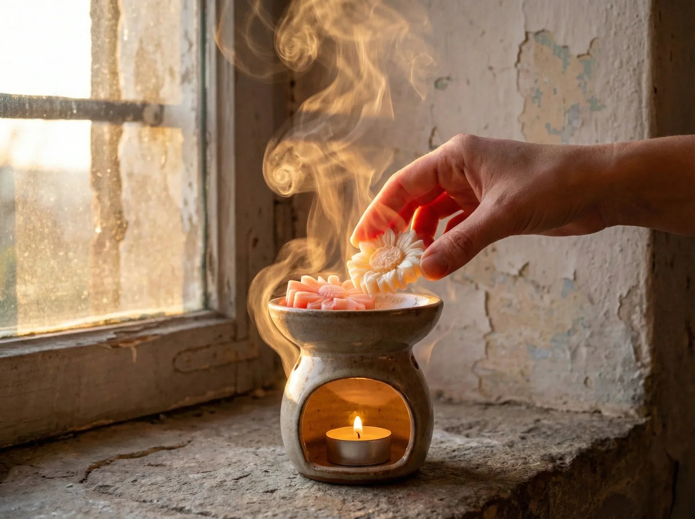 Bougie chauffe plat fondant Rose & Musc - Sensualité & Aura Divine - Essences Agape 45940145