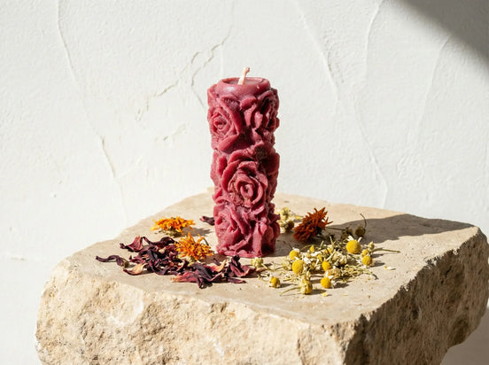 Bougie de Prière Hibiscus & Oranger - Éclat & Sérénité - Essences Agape 79873097