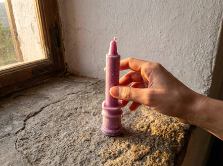 Bougie de Prière Lavande & Coton - Paix du Soir & Sérénité - Essences Agape 21485462