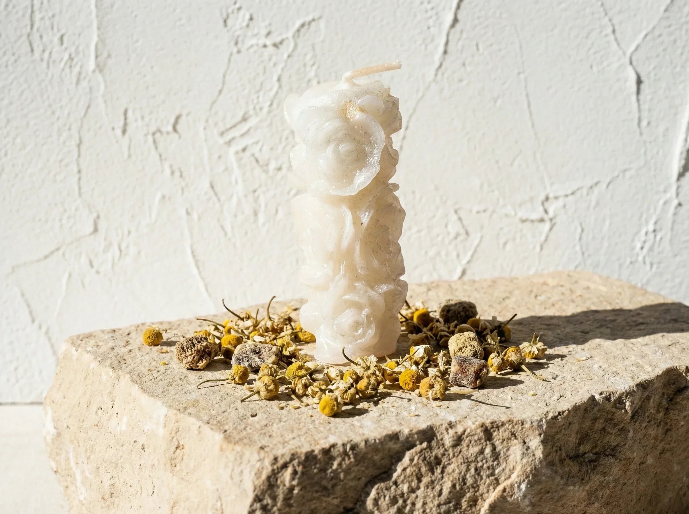 Bougie de Protection Camomille & Musc - Calme & Paix - Essences Agape 9991853