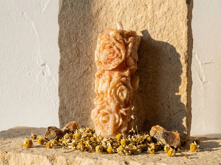 Bougie de Protection Camomille & Musc - Calme & Paix - Essences Agape 90441161