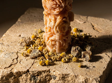 Bougie de Protection Camomille & Musc - Calme & Paix - Essences Agape 83294988