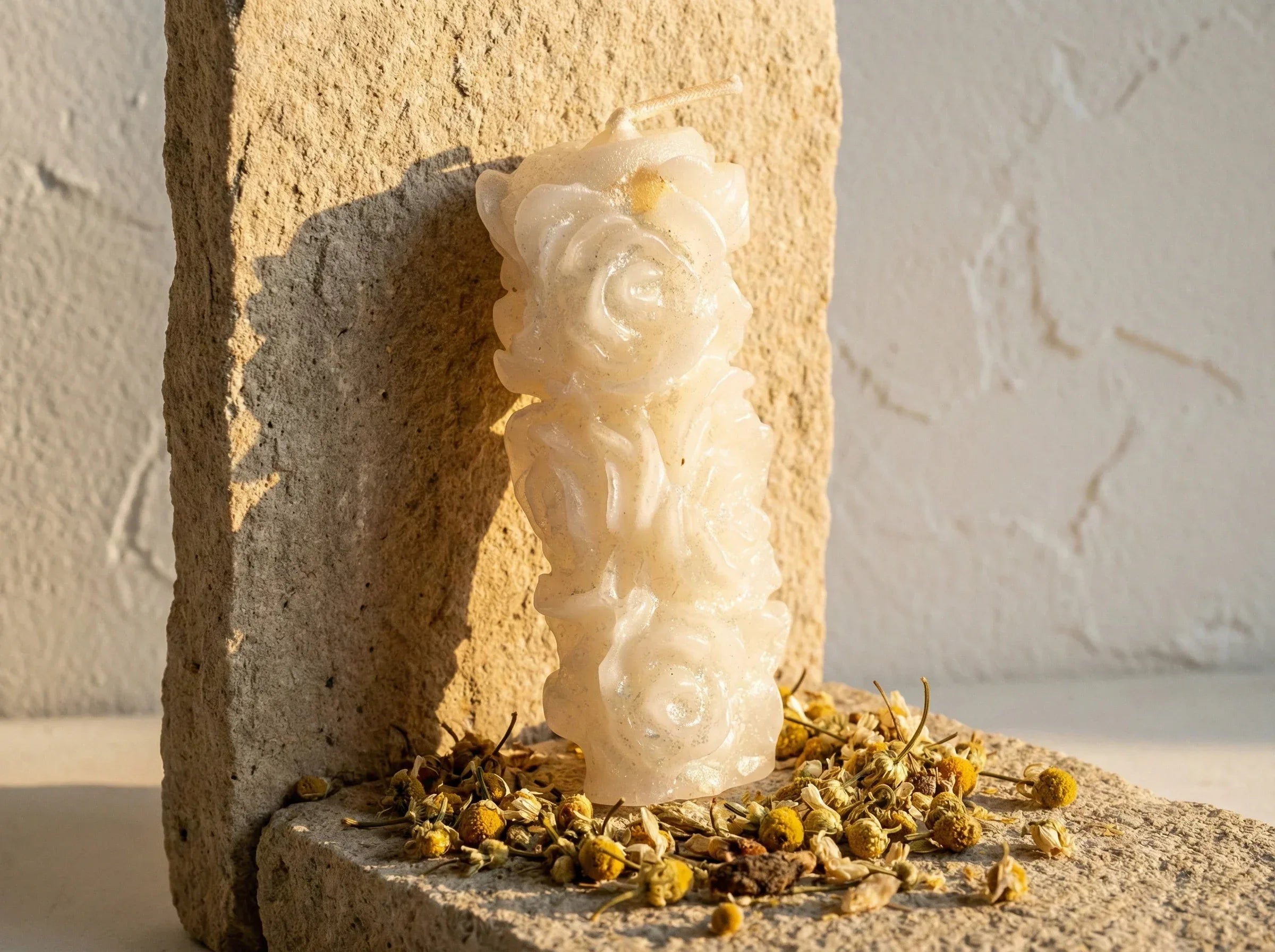 Bougie de Protection Camomille & Musc - Calme & Paix - Essences Agape 60659697