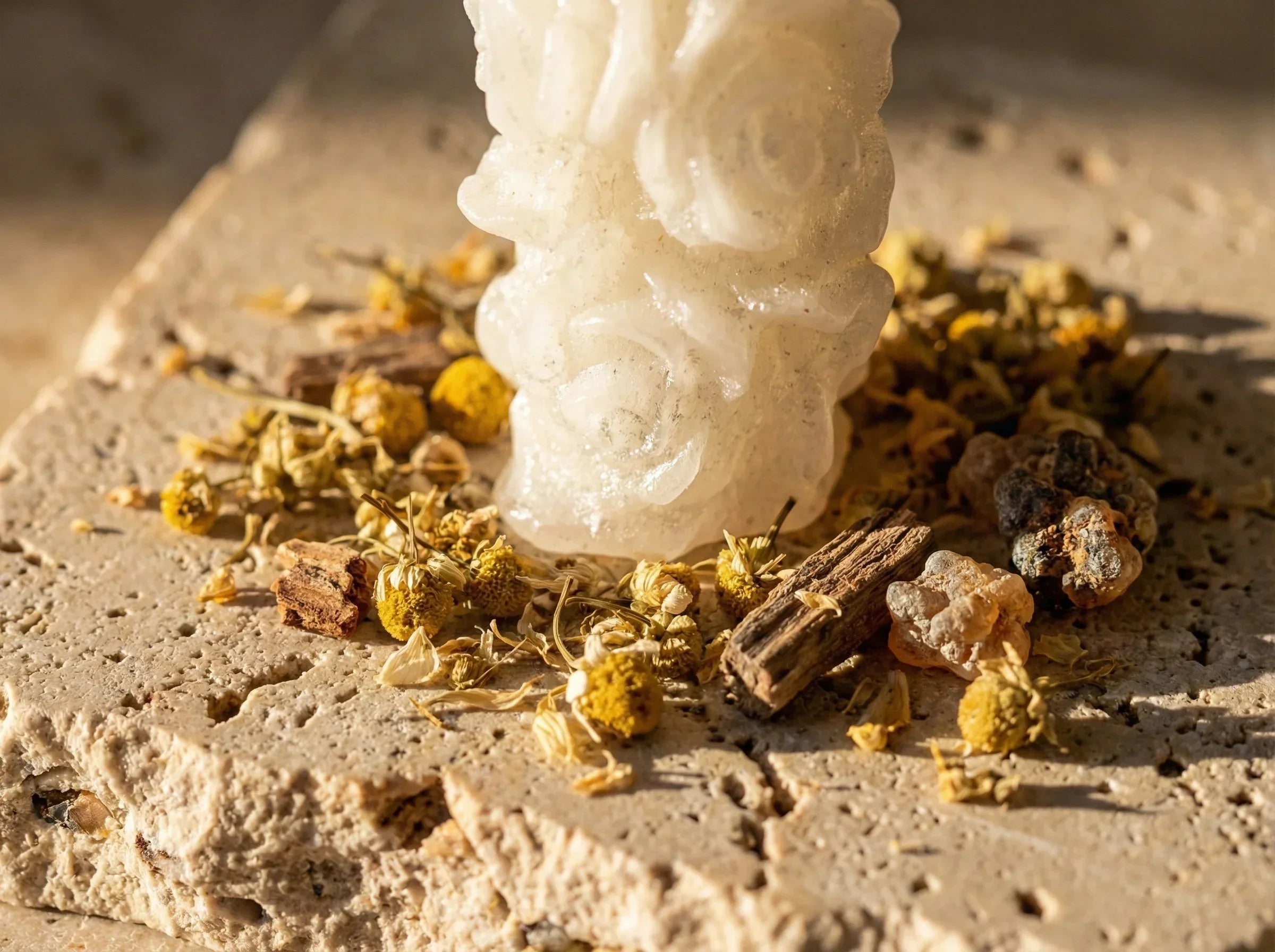 Bougie de Protection Camomille & Musc - Calme & Paix - Essences Agape 29195810