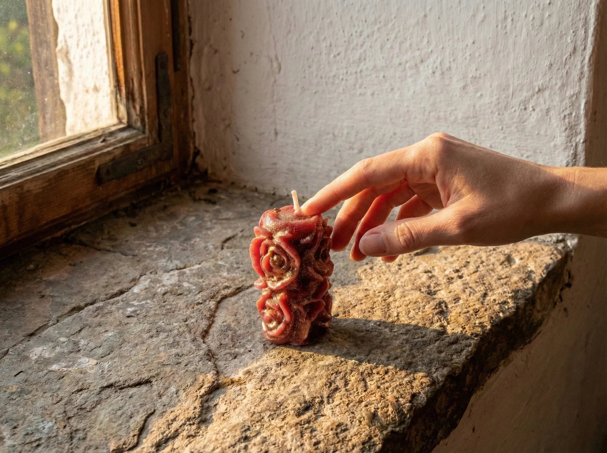 Bougie de Protection Hibiscus & Rose - Amour & Secret Minéral - Essences Agape 39378017