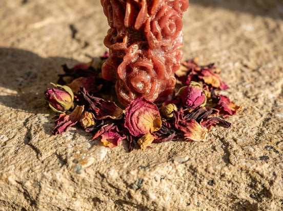 Bougie de Protection Hibiscus & Rose - Amour & Secret Minéral - Essences Agape 27101473