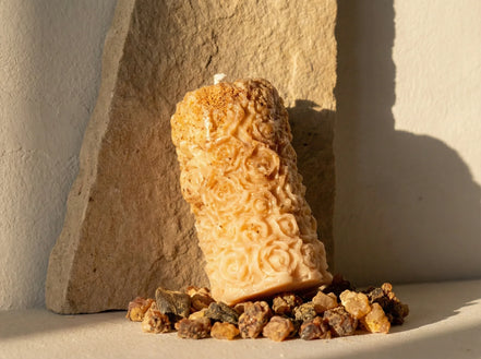 Bougie de Protection Myrrhe & Musc - Sagesse & Secret Minéral - Essences Agape 88547993