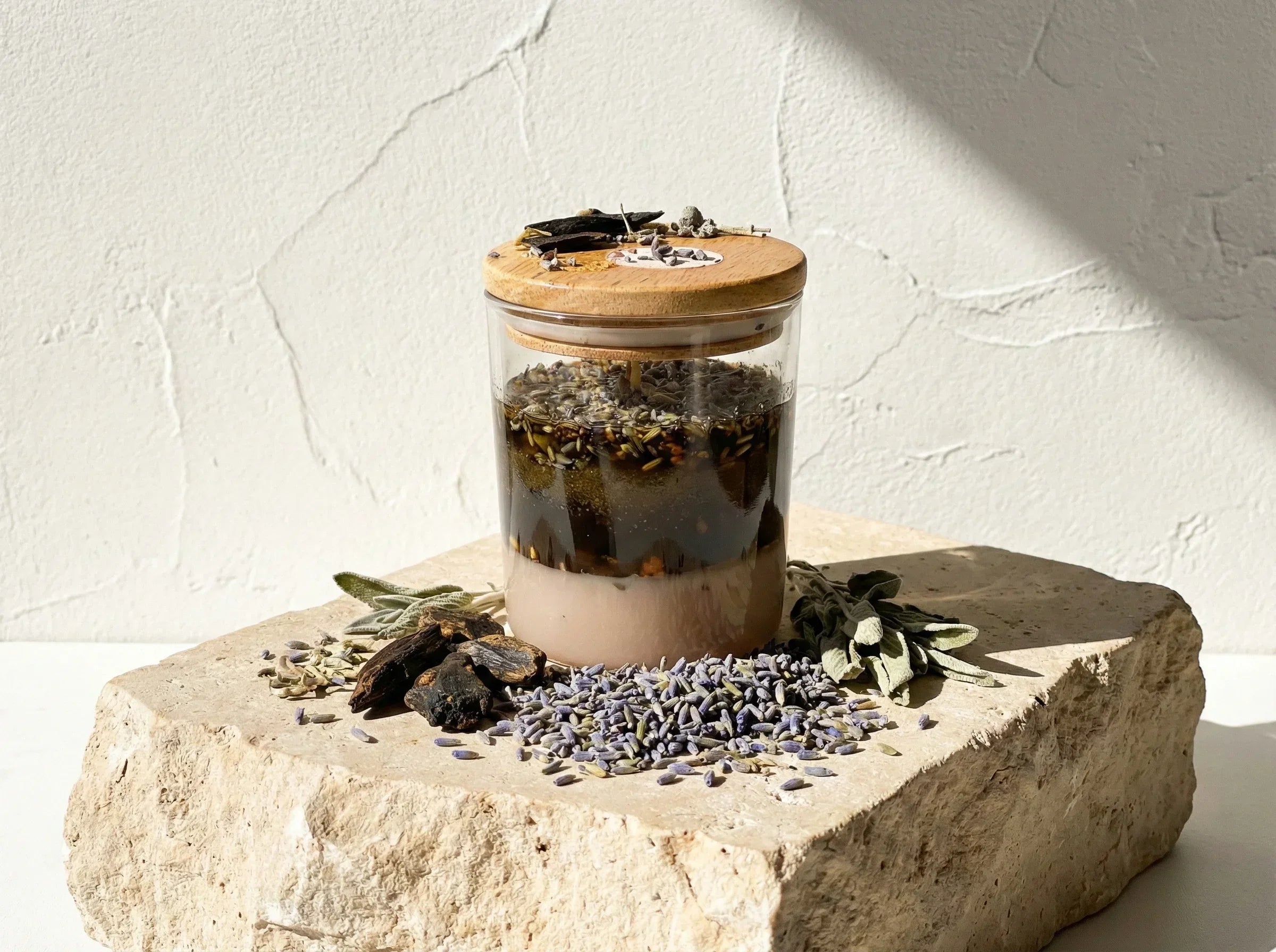 Bougie de Protection Oud & Sauge - Purification Royale - Essences Agape 35296912