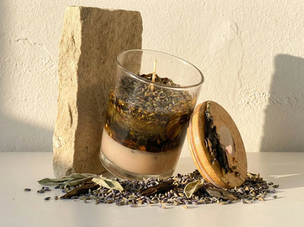 Bougie de Protection Oud & Sauge - Purification Royale - Essences Agape 29243628