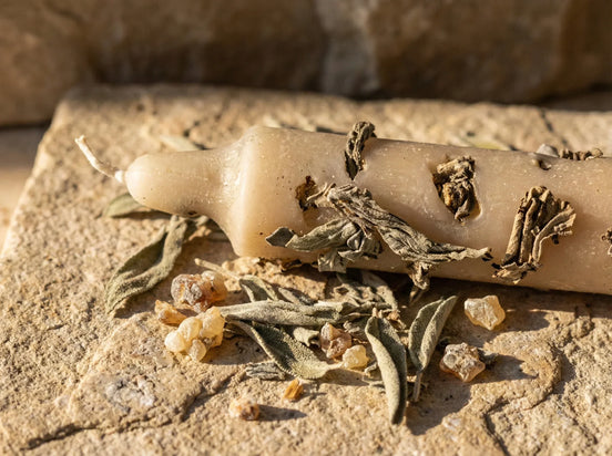 Bougie de Protection Sauge & Musc - Clarté & Purification - Essences Agape 27127513