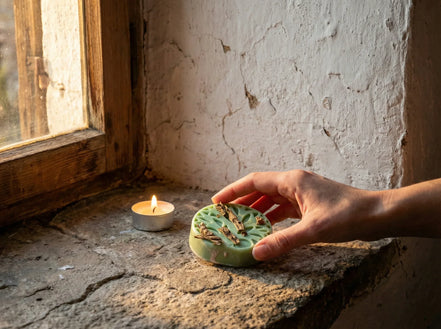 Bougie de Protection Sauge & Musc - Clarté Vibratoire - Essences Agape 58995870