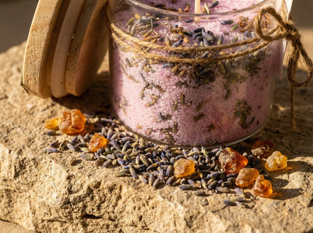 Bougie de Sable Lavande & Ambre - Sérénité & Harmonie - Essences Agape 48451680