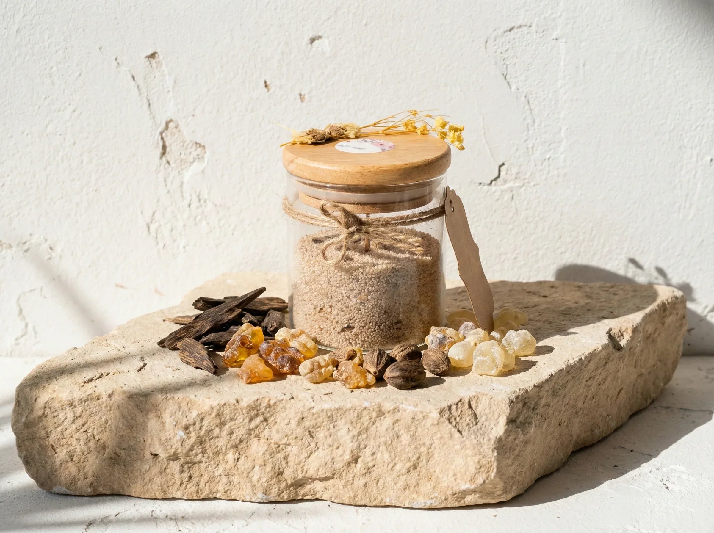 Bougie de Sable Oud & Louban - Rituel Spirituel Sacré - Essences Agape 89981225