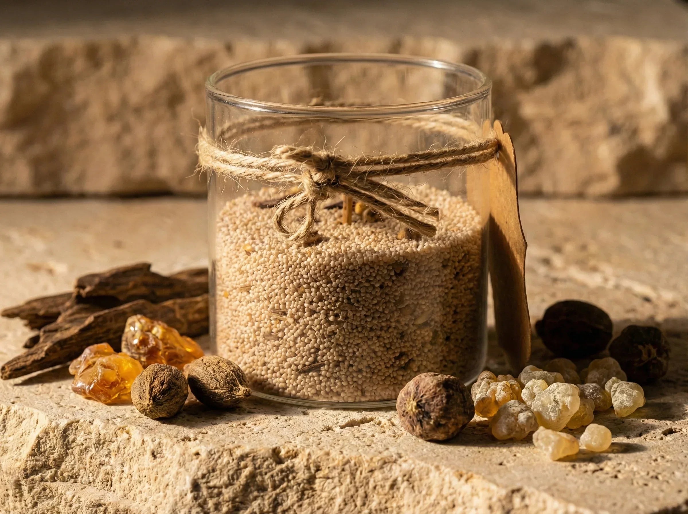 Bougie de Sable Oud & Louban - Rituel Spirituel Sacré - Essences Agape 95103509