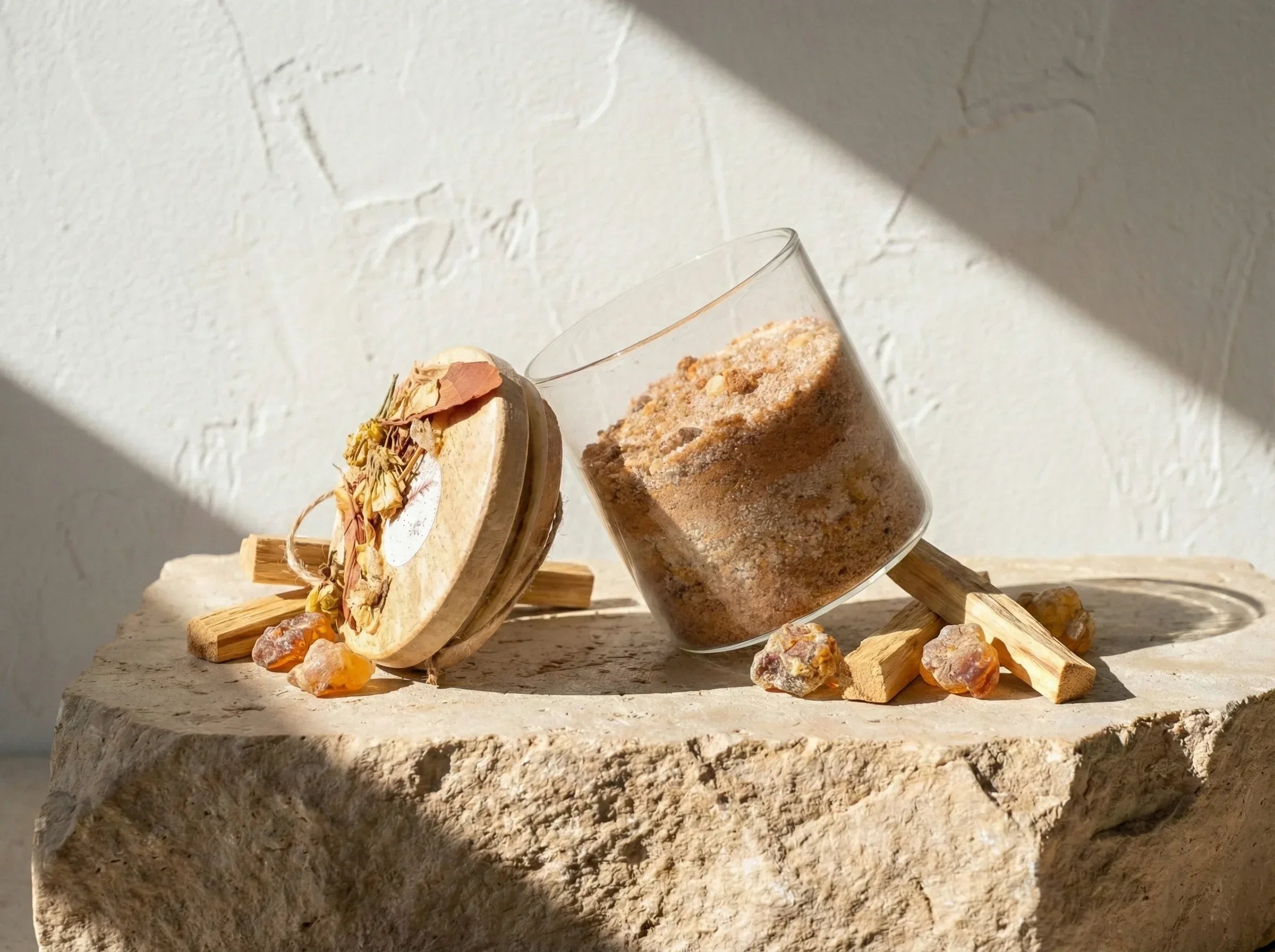 Bougie de Sable Palo Santo & Ambre - Ancrage & Purification - Essences Agape 93420536