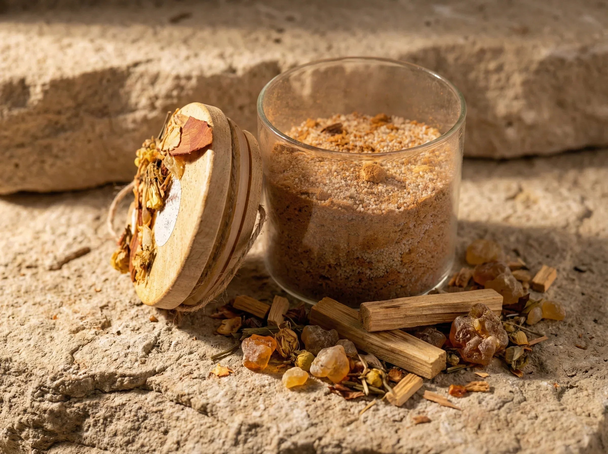 Bougie de Sable Palo Santo & Ambre - Ancrage & Purification - Essences Agape 74867272