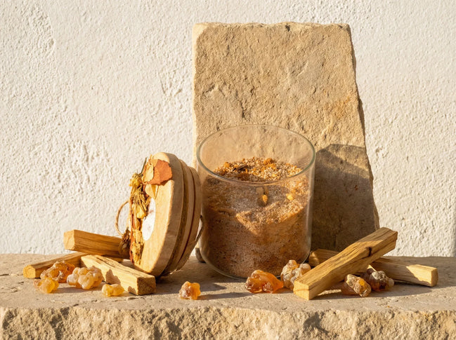 Bougie de Sable Palo Santo & Ambre - Ancrage & Purification - Essences Agape 87492309