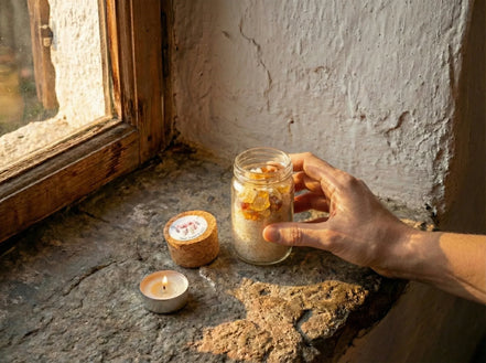 Bougie de sable Myrrhe & Gomme Arabique - Sagesse & Protection - Essences Agape 70768520