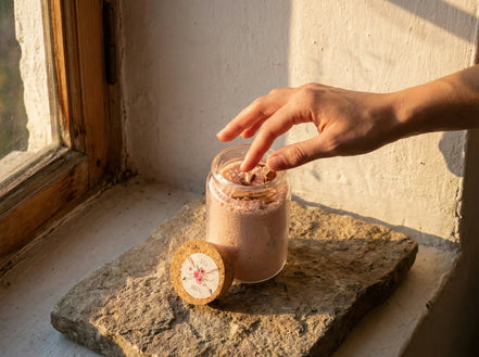 Bougie de sable Palo Santo - Ancrage Profond & Spiritualité - Essences Agape 37276642