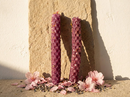 Bougies Artisanales Cerisier & Lavande - Calme & Relaxation - Essences Agape 22887425