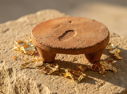 Brûleur Terre Cuite Tripode - Stabilité, Tradition Ancestrale Or - Essences Agape 93867906