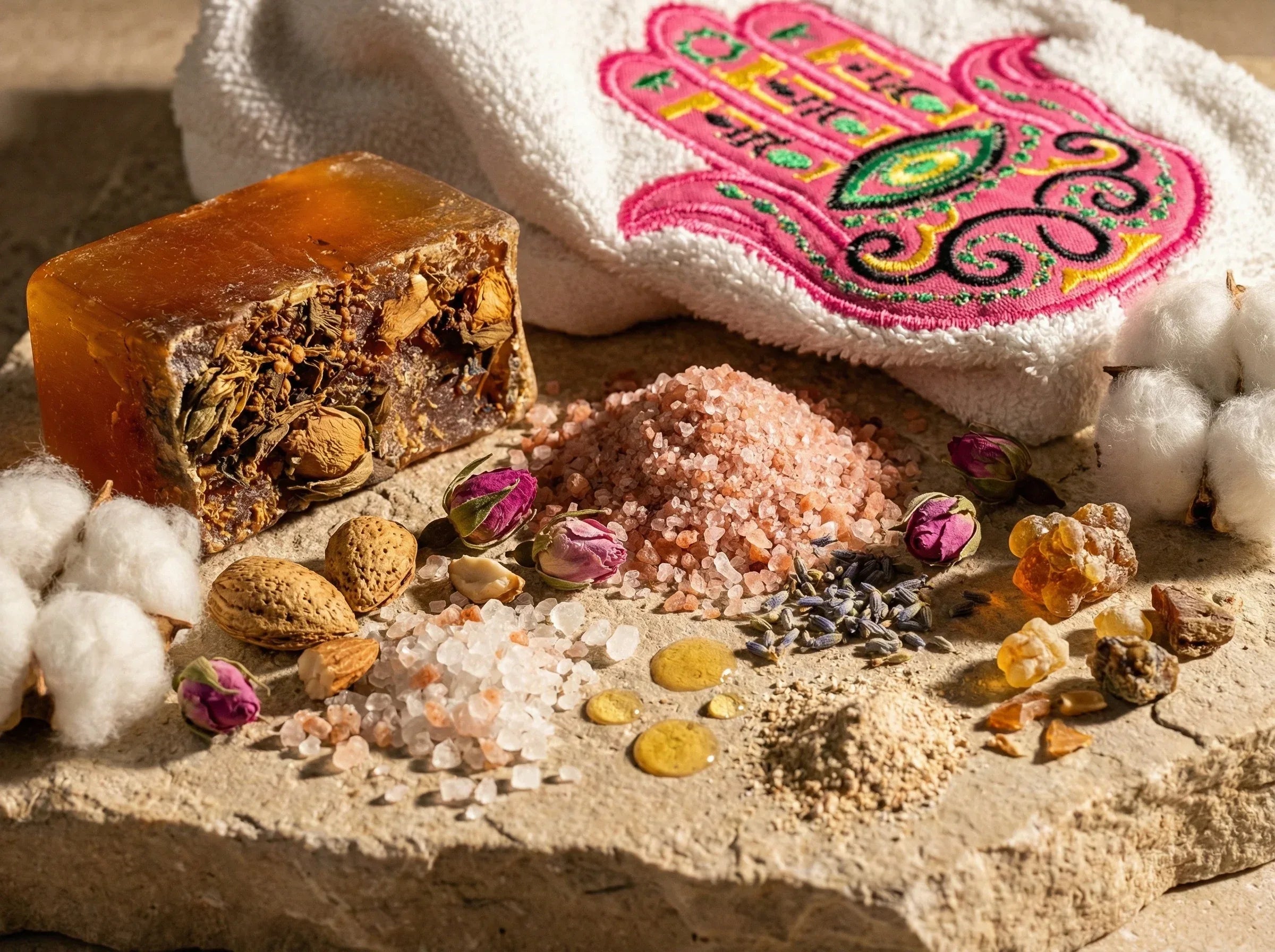 Coffret Rose & Main de Fatima - Harmonie & Protection - Essences Agape 15715388