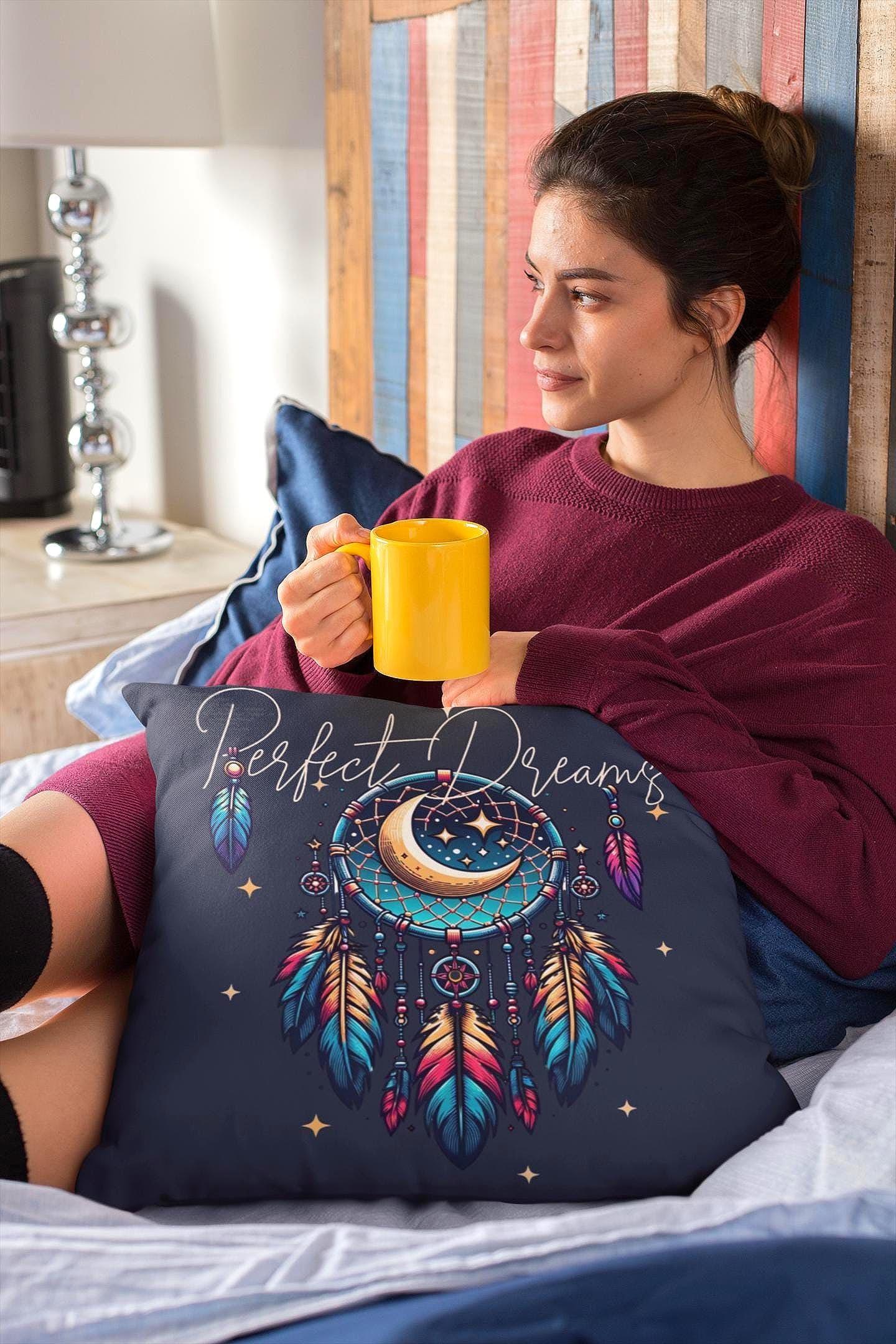 Coussin attrape rêve, housse salon canapé motif, méditation religieux - Essences Agape 47891992