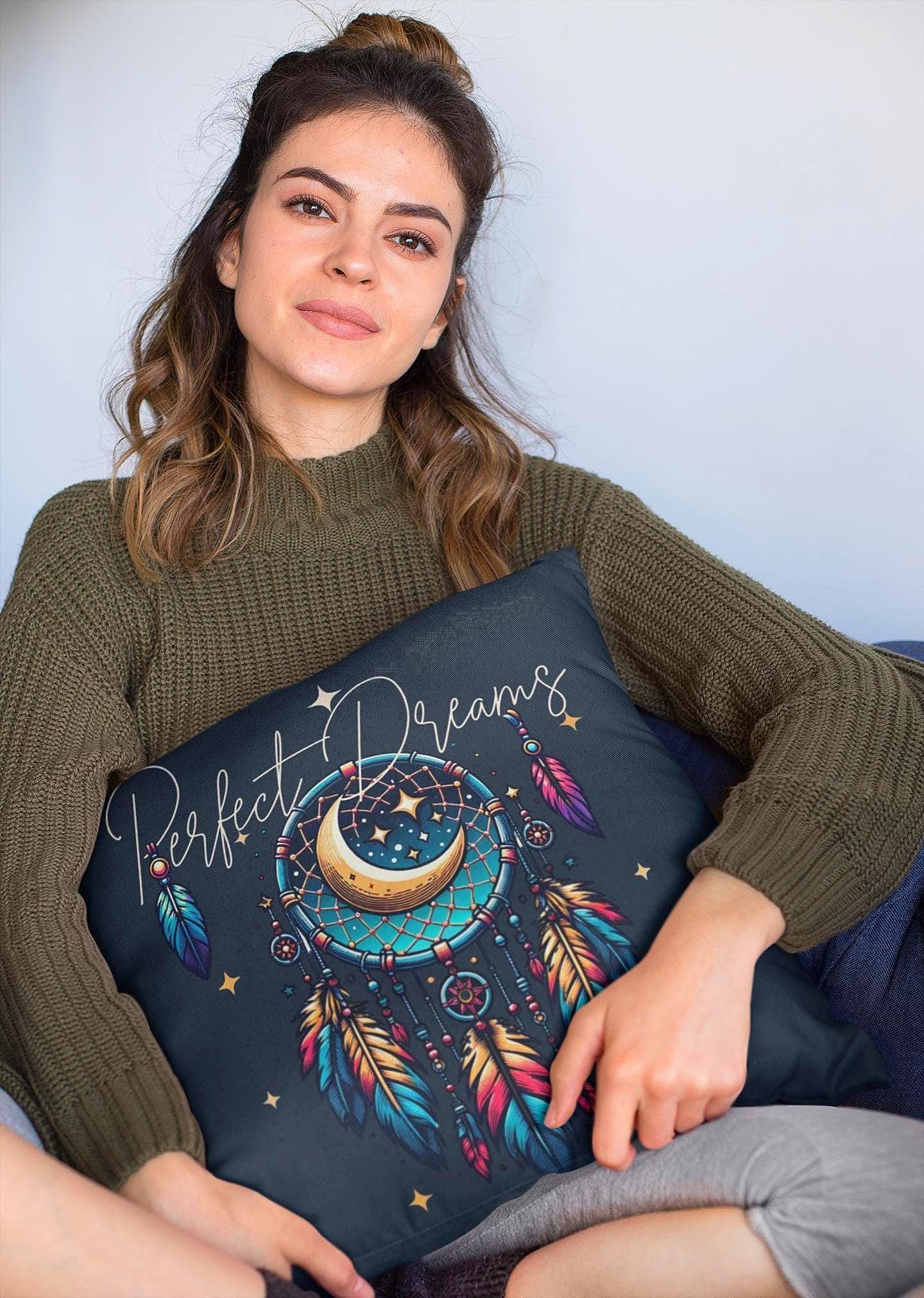 Coussin attrape rêve, housse salon canapé motif, méditation religieux - Essences Agape 65050685