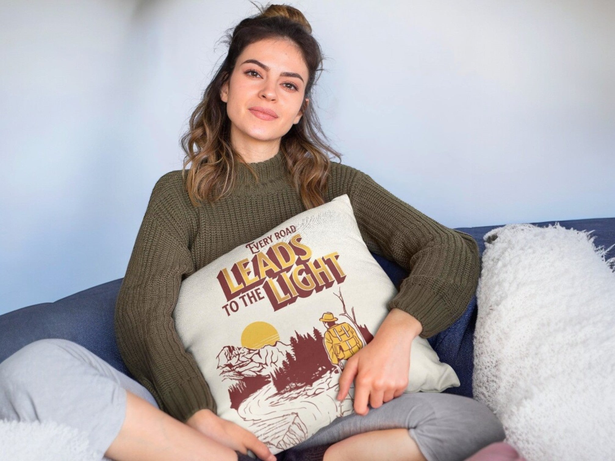 Coussin chemin de vie, coussin salon canapé, housse imprimé cadeau - Essences Agape 25135002