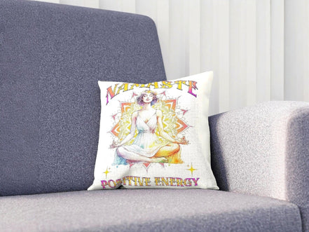 Coussin namaste chakra, housse salon canapé motif méditation, yoga - Essences Agape 48291797
