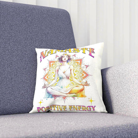 Coussin namaste chakra, housse salon canapé motif méditation, yoga - Essences Agape 48291797