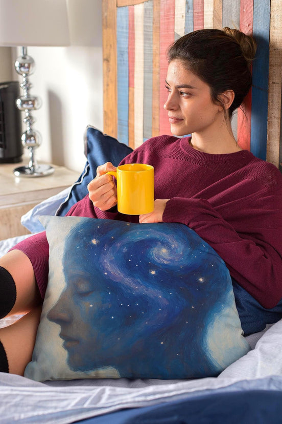 Coussin overthink univers, coussin décoratif carré méditation zen - Essences Agape 57236306