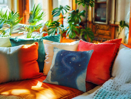 Coussin overthink univers, coussin décoratif carré méditation zen - Essences Agape 85699367