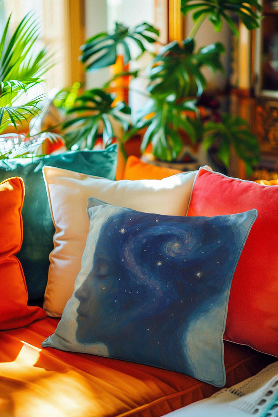 Coussin overthink univers, coussin décoratif carré méditation zen - Essences Agape 85699367