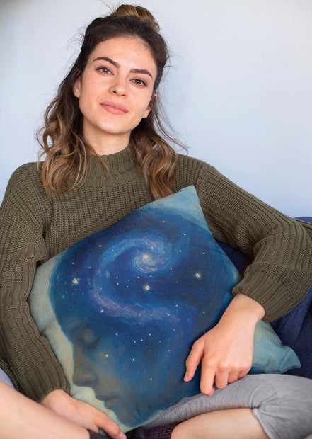 Coussin overthink univers, coussin décoratif carré méditation zen - Essences Agape 79537203