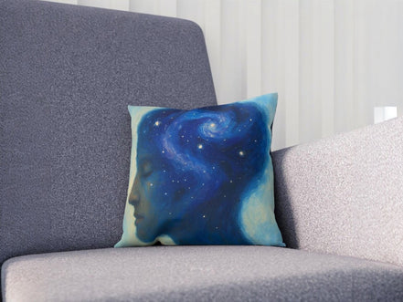Coussin overthink univers, coussin décoratif carré méditation zen - Essences Agape 24100178