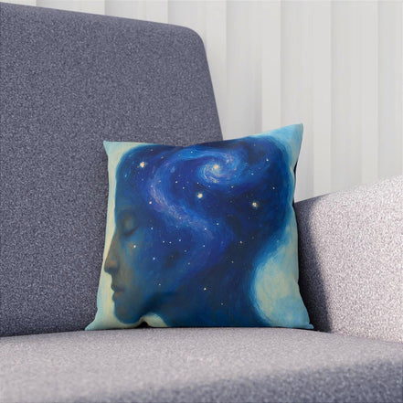 Coussin overthink univers, coussin décoratif carré méditation zen - Essences Agape 24100178