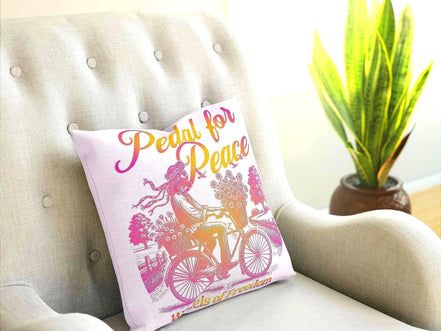 Coussin peace and love, housse salon méditation religieux, carré - Essences Agape 36897369