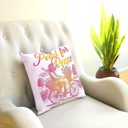 Coussin peace and love, housse salon méditation religieux, carré - Essences Agape 36897369