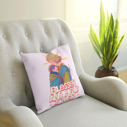 Coussin tendresse maman enfant, coussin décoratif salon zen spiritue - Essences Agape 62397753