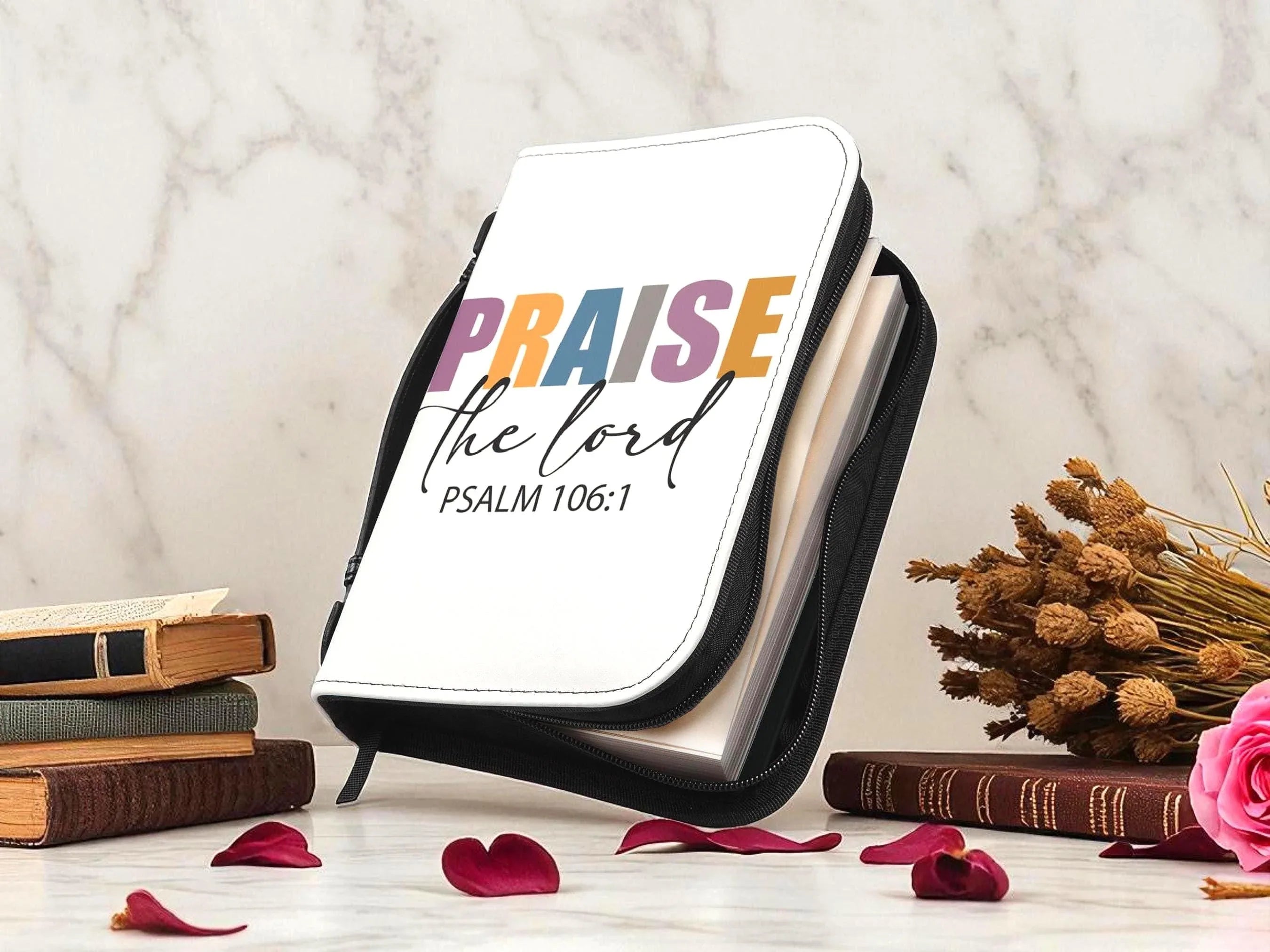 Couverture de Bible chrétienne, housse livre sacré personnalisée Dieu - Essences Agape 83267352