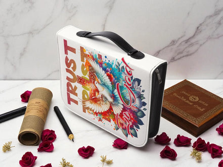 Couverture de Bible chrétienne, housse livre sacré personnalisée Dieu - Essences Agape 95446740