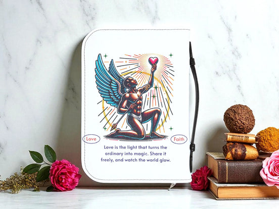 Couverture de Bible chrétienne, housse livre sacré voyage, religieux - Essences Agape 78637417