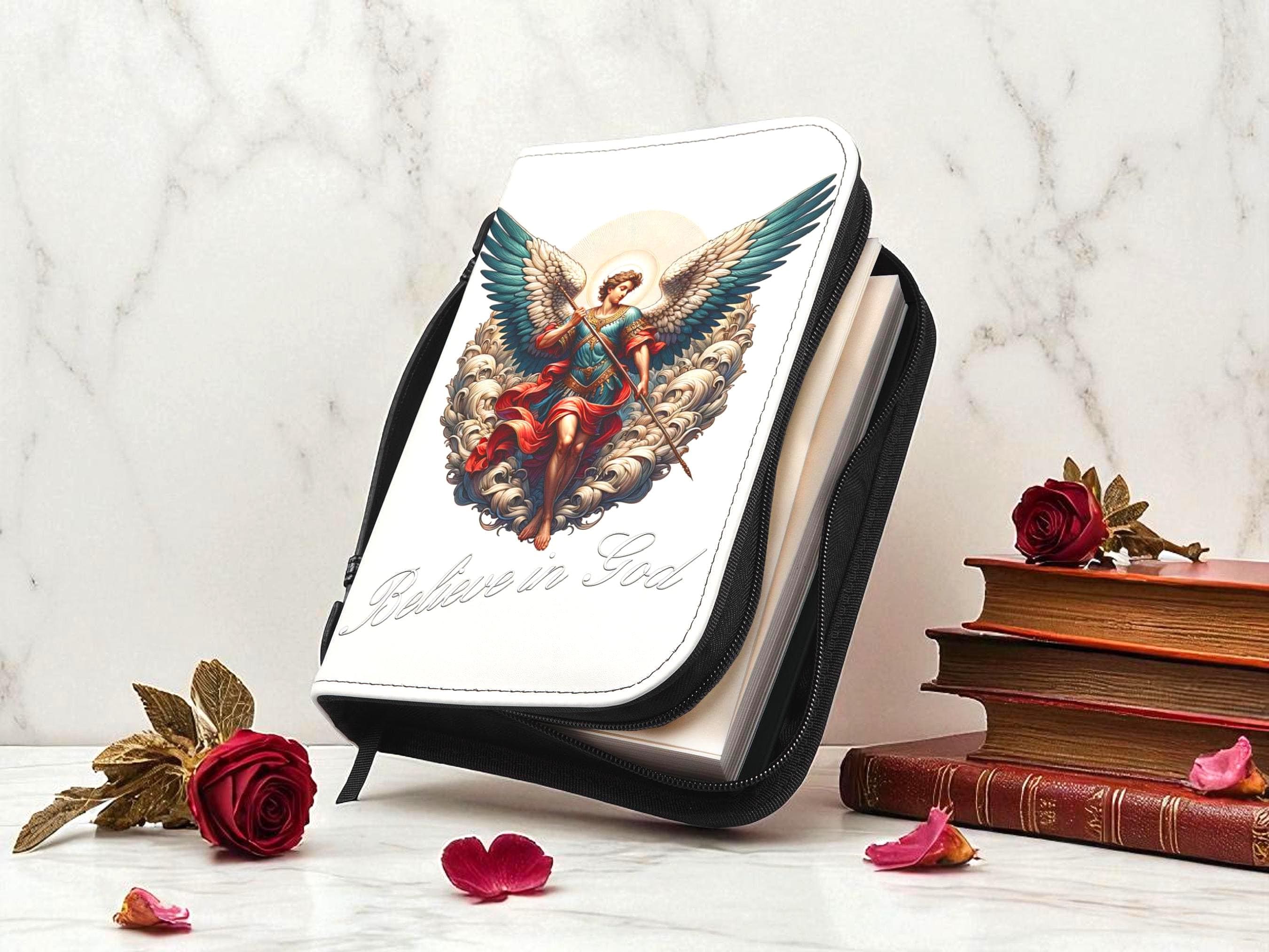 Couverture de Bible chrétienne personnalisée, housse livre sacré ange - Essences Agape 76006189