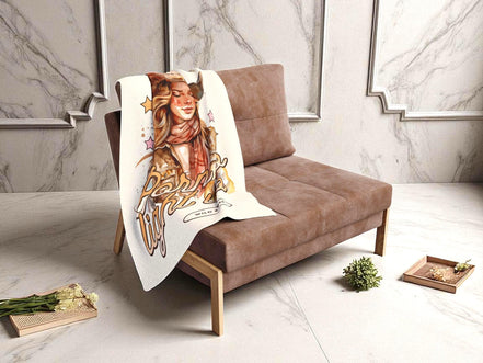 Couverture polaire chaude féminisme, plaid salon canapé imprimé - Essences Agape 93380186