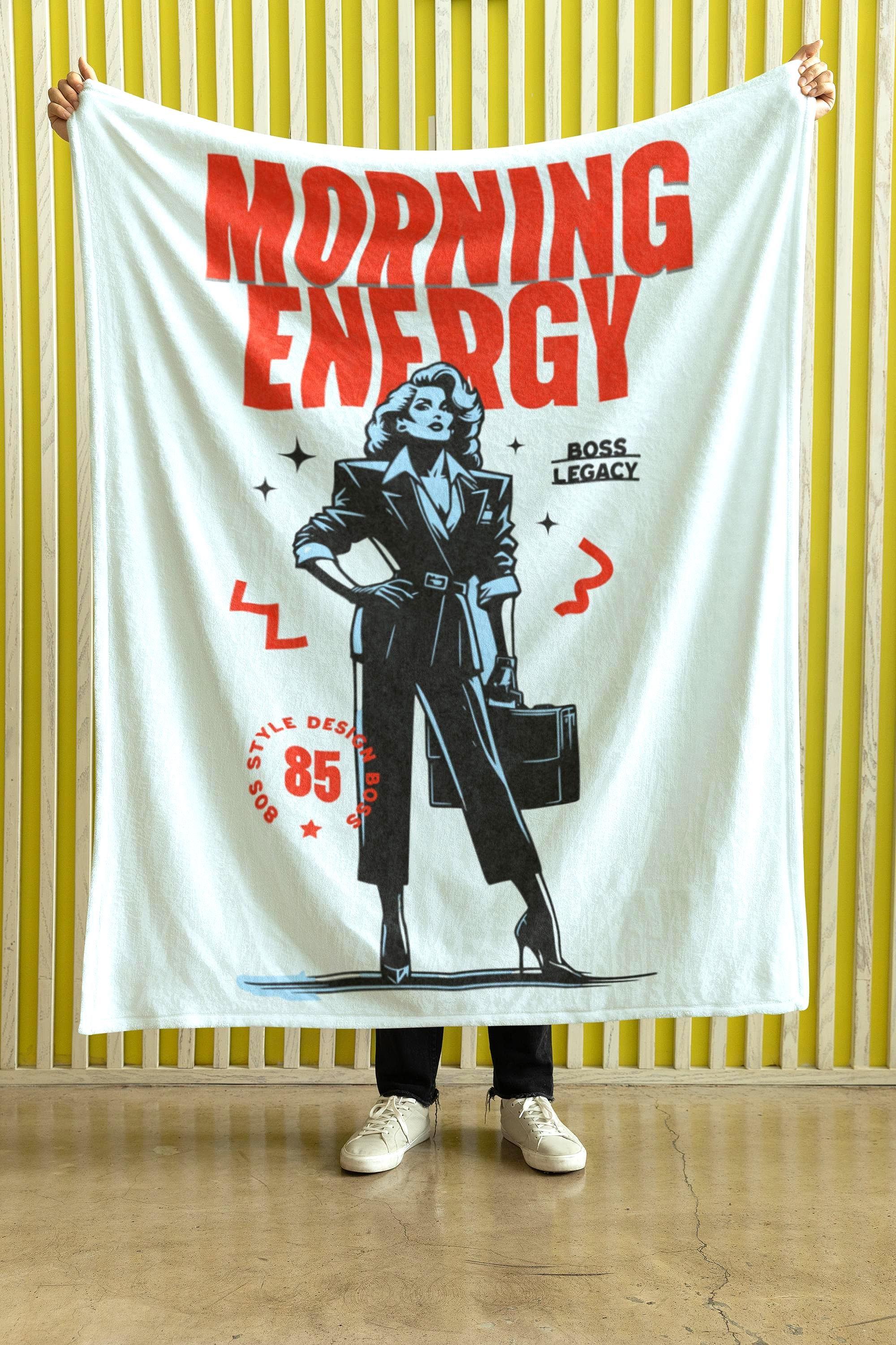 Couverture polaire chaude, femme entrepreneuse, plaid décoratif bureau - Essences Agape 70914054