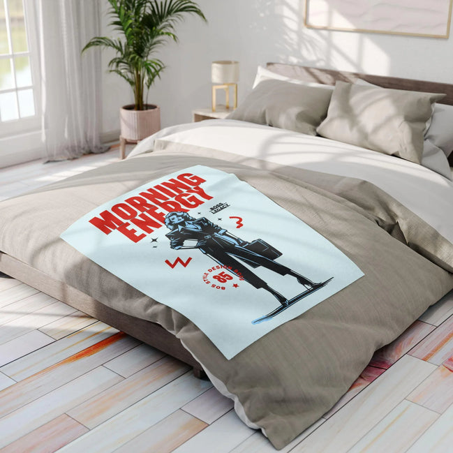 Couverture polaire chaude, femme entrepreneuse, plaid décoratif bureau - Essences Agape 65194197